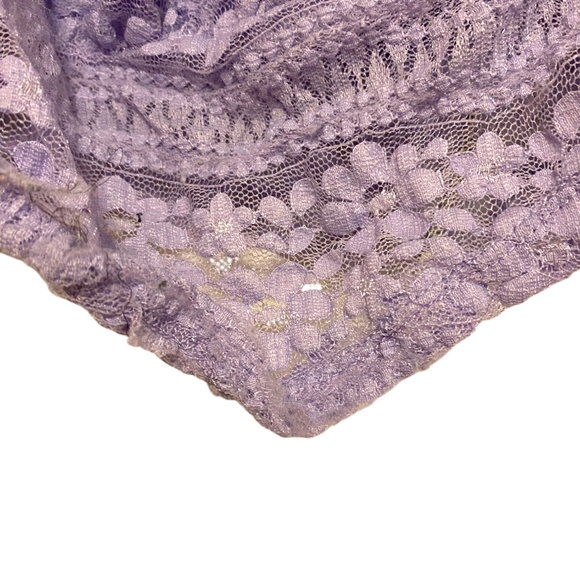 SHEIN Purple Lavender Off-Shoulder Lace Crop Top - Size XL 💜 - Picture 7 of 9